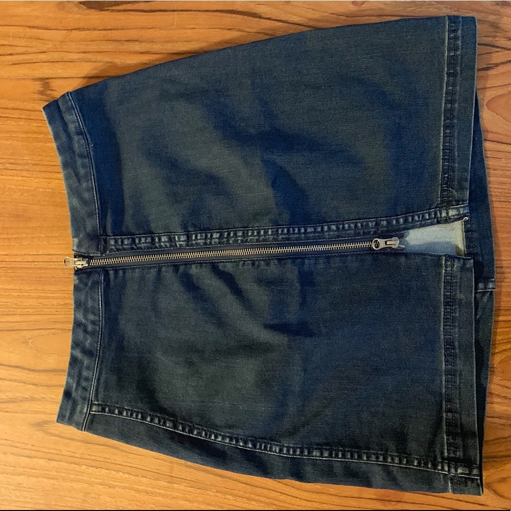 FREE PEOPLE jean skirt with zipper